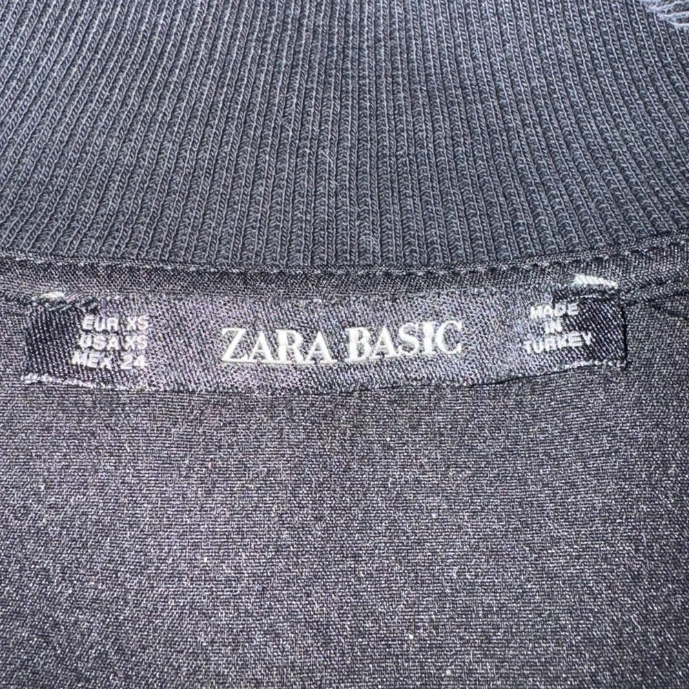 Zara Basic Black Lightweight Athletic/Track Jacke… - image 4